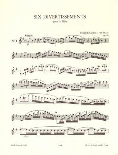 6 Divertissements op. 68 von Friedrich Kuhlau für Flöte im Alle Noten Shop kaufen