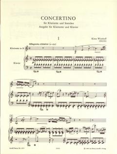 Concertino von Klaus Wüsthoff für Klarinette und Klavier im Alle Noten Shop kaufen