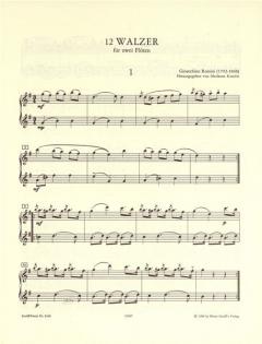 12 Walzer für 2 Flöten von Gioachino Rossini im Alle Noten Shop kaufen