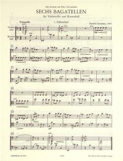 6 Bagatellen von Harald Genzmer für Cello und Kontrabass im Alle Noten Shop kaufen (Stimmensatz)