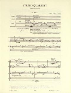 String Quartet Un vieux souvenir von Michael Gielen für Streichquartett im Alle Noten Shop kaufen (Partitur)