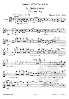 Rrrrrrr...: 5 Jazz-Stücke (Mauricio Kagel) 