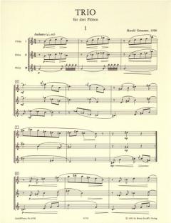 Trio von Harald Genzmer für 3 Flöten (1990) im Alle Noten Shop kaufen