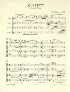 Quartett für 4 Flöten von Harald Genzmer im Alle Noten Shop kaufen