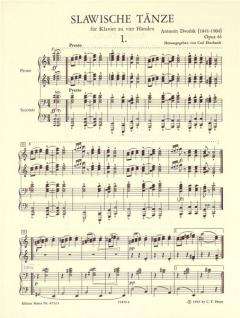 Slawische Tänze op. 46 von Antonín Dvorák 