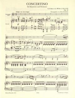 Concertino op. 26 von Carl Maria von Weber für Klarinette und Orchester im Alle Noten Shop kaufen - EP8755
