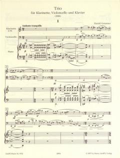 Trio für Klarinette, Cello und Klavier (Harald Genzmer) 