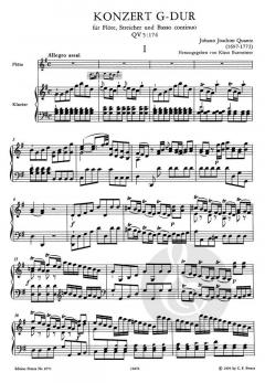 Konzert G-Dur QV 5: 174 von Johann Joachim Quantz für Flöte, Streicher und Basso continuo im Alle Noten Shop kaufen