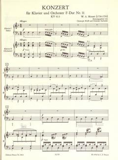 Konzert F-Dur KV 413 (387a) von Wolfgang Amadeus Mozart 