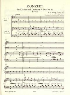 Konzert A-Dur KV 414 / Rondo A-Dur KV 386 von Wolfgang Amadeus Mozart 