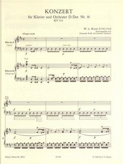 Konzert D-Dur KV 451 von Wolfgang Amadeus Mozart 