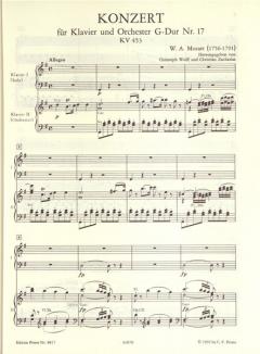Konzert G-Dur KV 453 von Wolfgang Amadeus Mozart 