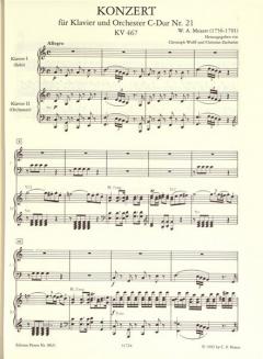Konzert C-Dur KV 467 von Wolfgang Amadeus Mozart 