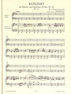Konzert D-Dur KV 537 von Wolfgang Amadeus Mozart 