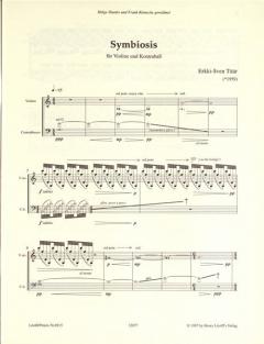Symbiosis von Erkki-Sven Tüür für Violine und Kontrabass im Alle Noten Shop kaufen