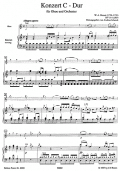 Konzert C-Dur KV 314 (285d) von Wolfgang Amadeus Mozart für Oboe und Orchester im Alle Noten Shop kaufen