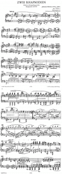 2 Rhapsodien op. 79 von Johannes Brahms 