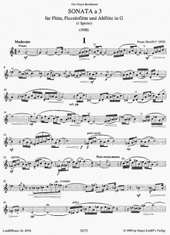 Sonata à 3 von Noam Sheriff für Flöte, Piccoloflöte und Altflöte in G (1 Spieler) im Alle Noten Shop kaufen