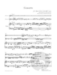 Doppelkonzert in d-Moll BWV 1043 von Johann Sebastian Bach für 2 Violinen und Streicher im Alle Noten Shop kaufen