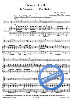 Die vier Jahreszeiten: Der Herbst von Antonio Vivaldi 