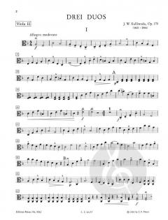 3 sehr leichte und konzertante Duos op. 178 von Johannes Wenzeslaus Kalliwoda für zwei Violen eingerichtet von Arnold Matz im Alle Noten Shop kaufen