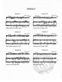 6 Sonatinen von Georg Philipp Telemann für Violine und Cembalo, Violoncello ad lib. im Alle Noten Shop kaufen