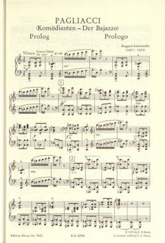 Pagliacci (Komödianten - Der Bajazzo) (Ruggero Leoncavallo) 