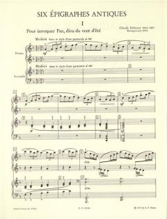 Six épigraphes antiques von Claude Debussy für Klavier vierhändig im Alle Noten Shop kaufen