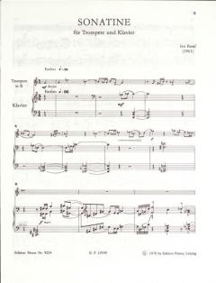 Sonatine für Trompete und Klavier von Ivo Petric für Trompete und Klavier im Alle Noten Shop kaufen