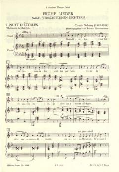 Frühe Lieder nach verschiedenen Dichtern von Claude Debussy 
