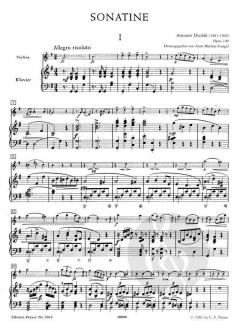 Sonatine G-Dur op. 100 von Antonín Dvorák für Violine und Klavier im Alle Noten Shop kaufen