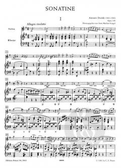 Sonatine G-Dur op. 100 von Antonín Dvorák für Violine und Klavier im Alle Noten Shop kaufen