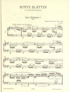 Albumblätter op. 124 / Bunte Blätter op. 99 von Robert Schumann 