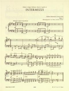 Intermezzi op. 4 von Robert Schumann für Klavier im Alle Noten Shop kaufen