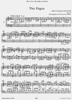 Vier Fugen op. 72 / Sieben Fughetten op. 126 von Robert Schumann für Klavier im Alle Noten Shop kaufen