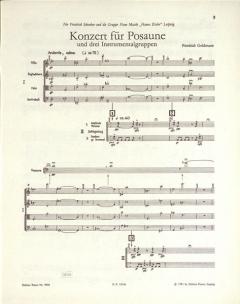 Konzert für Posaune und 3 Instrumental-Gruppen (Friedrich Goldmann) 
