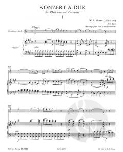 Konzert A-Dur KV 622 von Wolfgang Amadeus Mozart für Klarinette und Orchester im Alle Noten Shop kaufen - EP9821