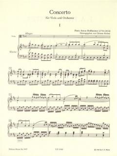 Konzert D-Dur von Franz Anton Hoffmeister für Viola und Orchester im Alle Noten Shop kaufen