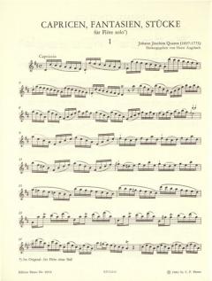 Capricen, Fantasien, Stücke von Johann Joachim Quantz für Flöte Solo QV 3: 1-22 im Alle Noten Shop kaufen