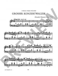Großer Konzertwalzer Es-Dur op. 41 von Alexander Glasunow 