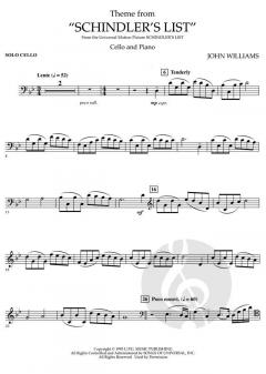 Theme from Schindler's List (Cello and Orchestra) von John Williams für Violoncello und Klavier im Alle Noten Shop kaufen
