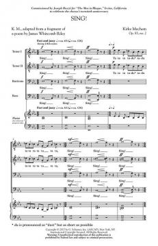 Sing! von Kirke Mechem 