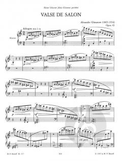 Valse de Salon C-Dur op. 43 von Alexander Glasunow 