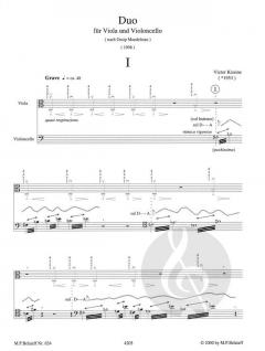 Duo für Viola und Violoncello von Victor Kissine 