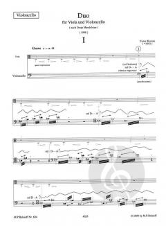 Duo für Viola und Violoncello von Victor Kissine 