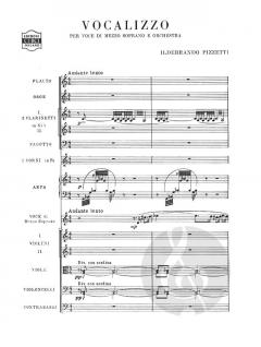 Vocalizzo for Mezzo Soprano and Orchestra von Ildebrando Pizzetti 
