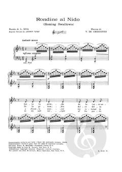 Rondine al nido (mezzosoprano o baritono) von Vincenzo de Crescenzo 