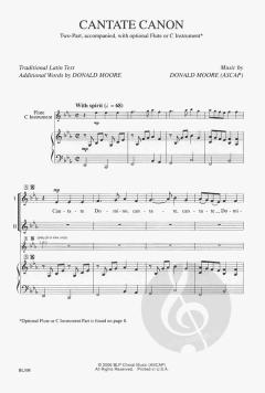 Cantate Canon von Donald Moore 
