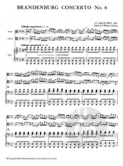 Brandenburgisches Konzert Nr. 6 in B-Dur BWV 1051 von Johann Sebastian Bach 