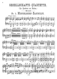 Salon Quartet By Mendelssohn (Felix Mendelssohn Bartholdy) 